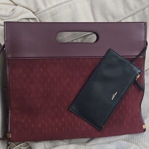 YSL Saint Laurent Deep Red Tote Bag